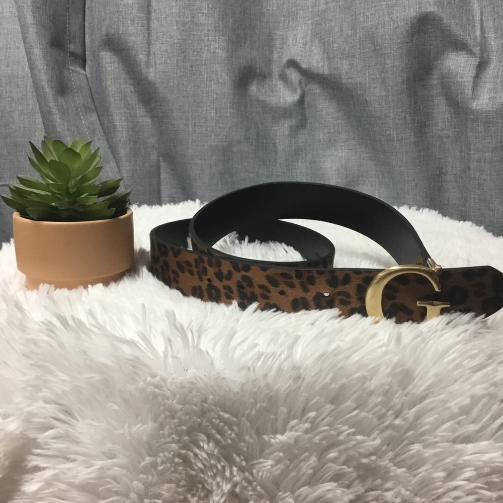 Guess Leopard Print Belt